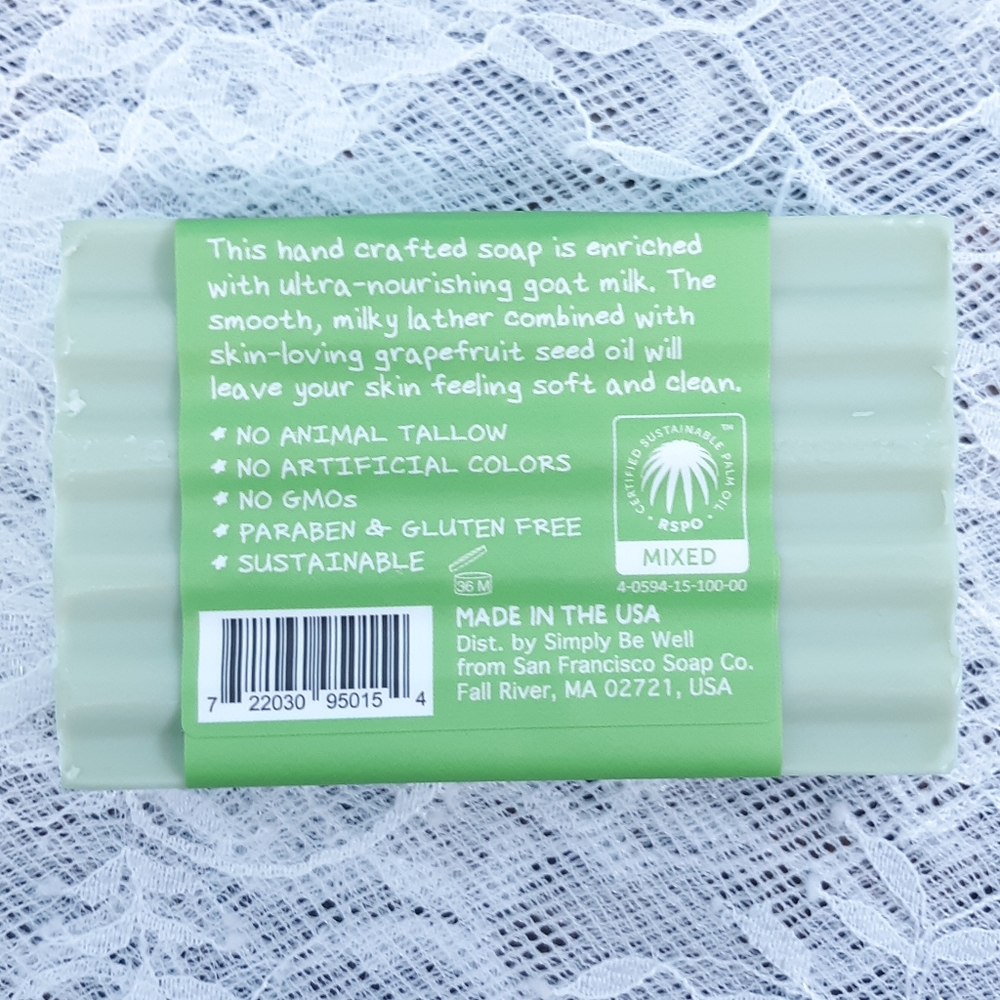 6 Goat Milk Bar Soap Clean Caprine Be Well Green Jabara Fruit Grapefruit Set - Picture 4 of 7